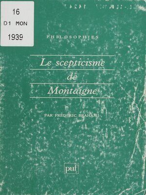 cover image of Le Scepticisme de Montaigne